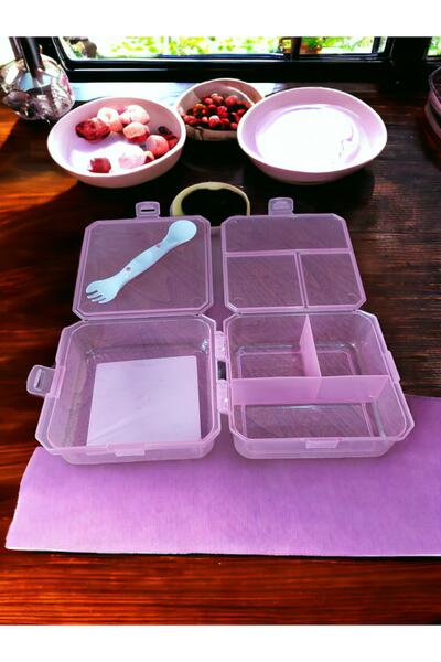 SEYFİKİRTASİYE STORAGE BOWL SET FORK + SPOON PLASTIC FEEDING BOWL