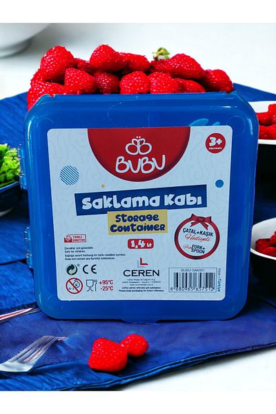 SEYFİKİRTASİYE STORAGE BOWL SET FORK + SPOON PLASTIC FEEDING BOWL