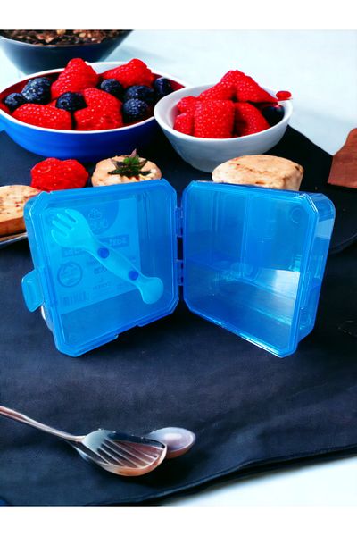SEYFİKİRTASİYE STORAGE BOWL SET FORK + SPOON PLASTIC FEEDING BOWL