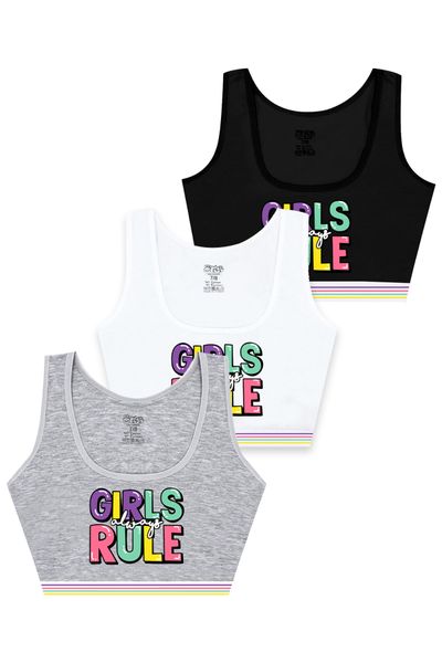 Öts Girl's Colorful 6-Piece Special BOXED Padless Cotton Lycra