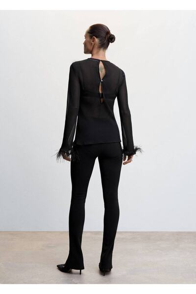 MANGO Woman Tüy Detaylı Bluz