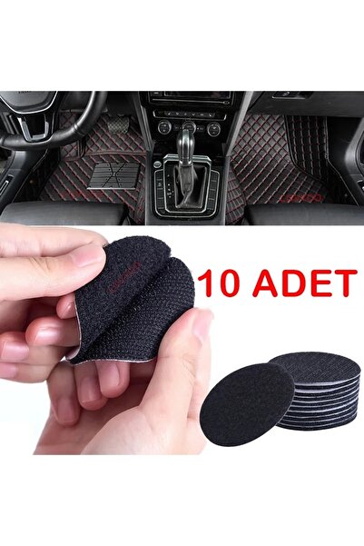 LOVYCO 10 ADET Yuvarlak Oto Araç Paspas,Oto Göğüs Halısı Cırtlı Yapışkan Bant...