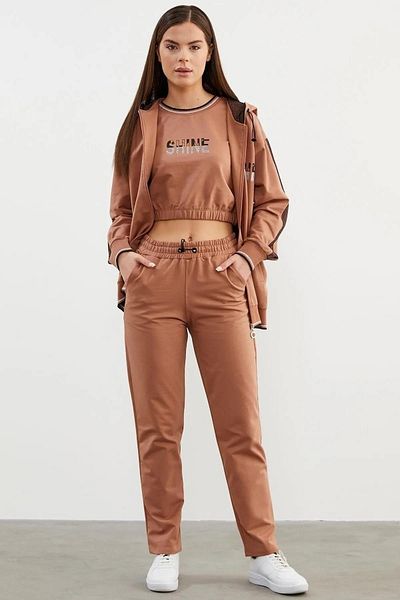 Sementa 76139 3-Piece Hooded Tracksuit Set with Croplu