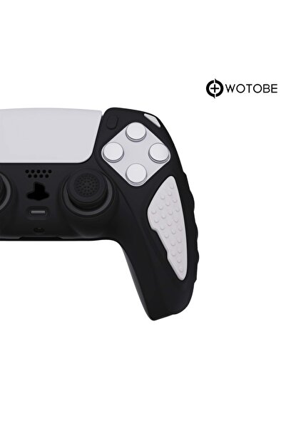 WOTOBE Playstation 5 Dualsense Oyun Kolu Silikon Koruyucu Kılıf ve Analog Koruyucu