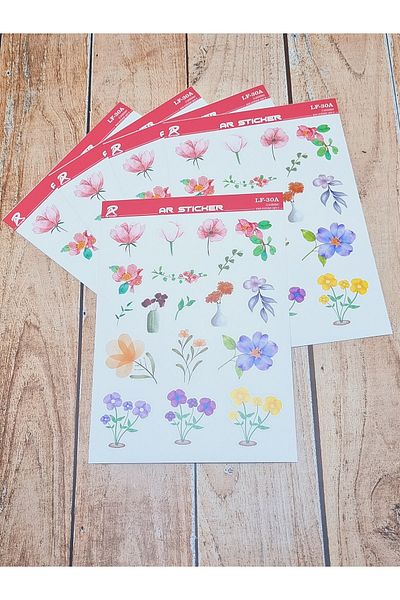 AR Sticker - Set de autocolante pentru laptop, notebook, telefon, tabletă, cu tematică florală și frunze
