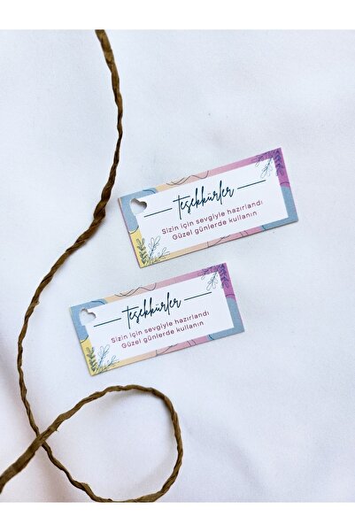 Çikoleyt Design شكرًا جاهزًا لك مع الحب - مع ثقوب (2,5x5,5 سم) 50 قطعة