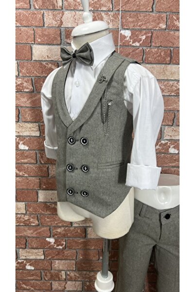 HAYTA Yelek Takım Gömlekli Papyonlu Set 5yaş-14yaş Venedik