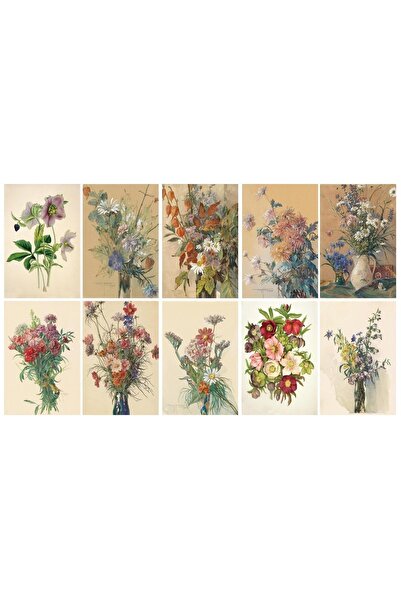 TELLGRAF مجموعة بطاقات بريدية بموضوع باقة الزهور (10×15 سم 10 قطع)