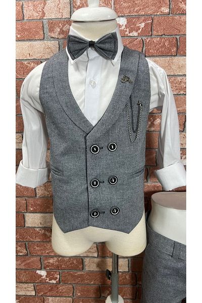 HAYTA 5-14 Years Venetian Vest Set - Shirt Set