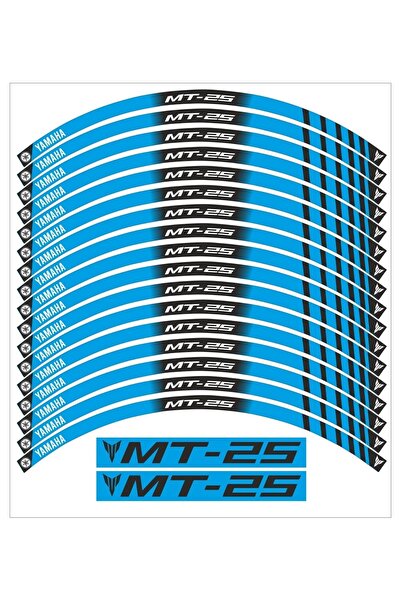 PROMOT YAMAHA MT-25 JANT ŞERİDİ AÇIK MAVİ JANT STİCKER
