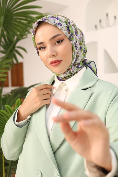 Silk Home Bahçe Desen Soft Pamuk Eşarp