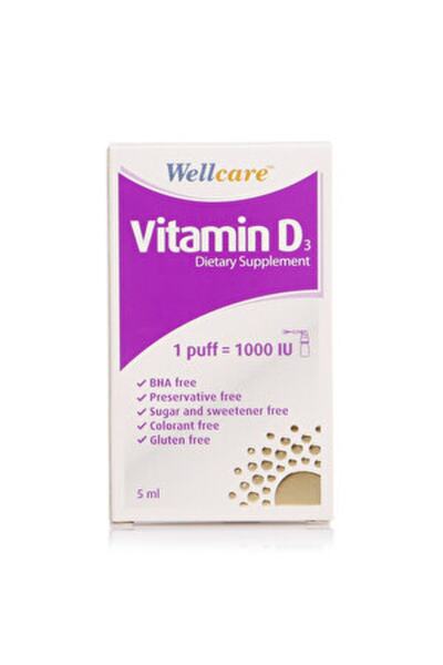Wellcare Vitamin D3-1000 IU 5 ml Sprey ( 1 ADET )