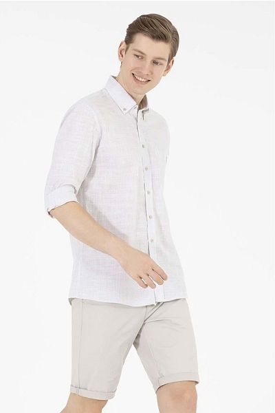 U.S. Polo Assn. U.S.POLO ΚΑΝΟΝΙΚΗ ΕΦΑΡΜΟΓΗ 1575234   ΠΟΥΚΑΜΙΣΟ ΜΑΝΙΚΙΟΥ - Η.Π.Α. POLO - ST06597-ΧΡΩΜΑ ΠΕΤΡΑΣ-L