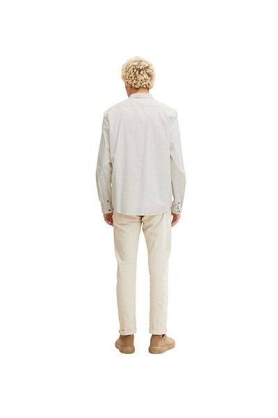 Tom Tailor Hemd Slim Fit Langarmhemd mit Kentkragen und Printmuster