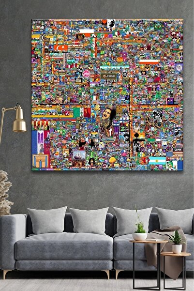 CANVASUM Place Pixel Art Canvas Painting Ar03063