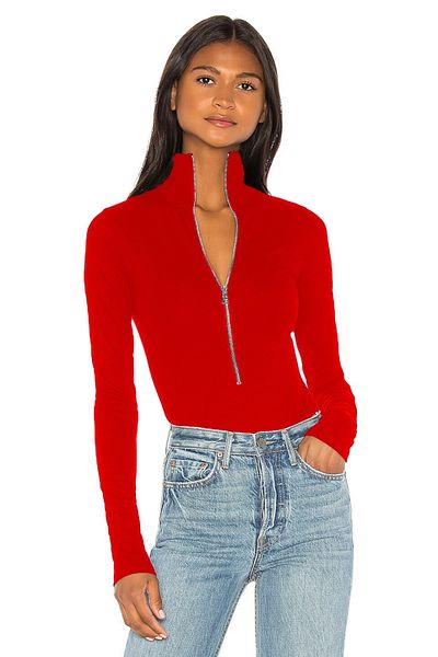 PERLAVİSTA Zippered Long Sleeve Bodysuit