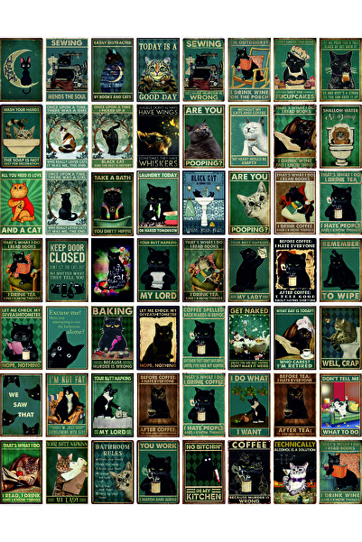 TELLGRAF Cat Themed Postcard Set (56 pieces of 10x15 cm)