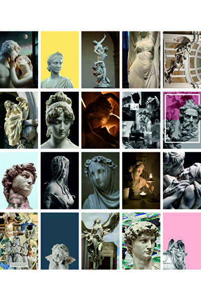TELLGRAF Sculpture Themed Postcard Set (10x15 cm 20 pieces)