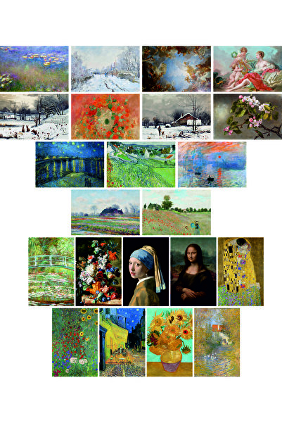 TELLGRAF مجموعة بطاقات بريدية بموضوع اللوحات (22 قطعة مقاس 10x15 سم)