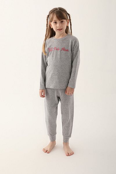 U.S. Polo Assn. BASE. Polo Assn Brillant Gray Girls Tracksuit Set