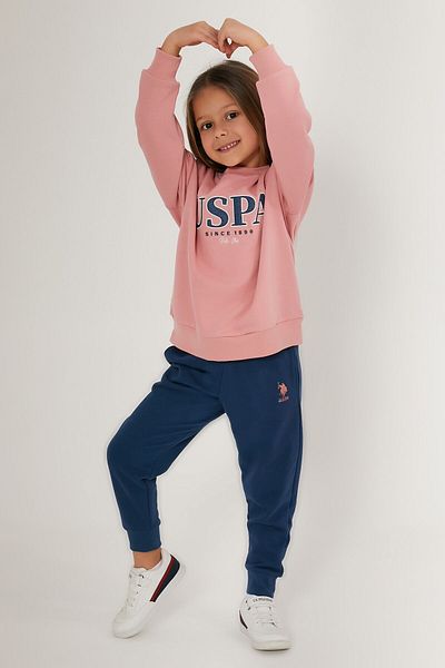 U.S. Polo Assn. Set de trening pentru fetiță roz