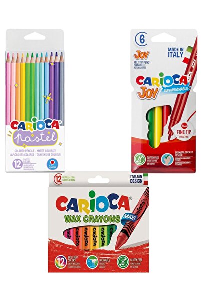 carioca Joy Keçeli Kalem - Carioca Wax Crayons - Carioca Pastel Kuru Kalem 3 ...