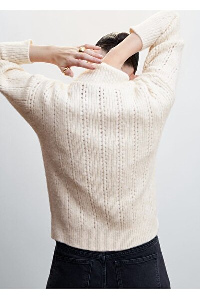 MANGO Woman Pullover mit hohem Kragen und Reißverschluss