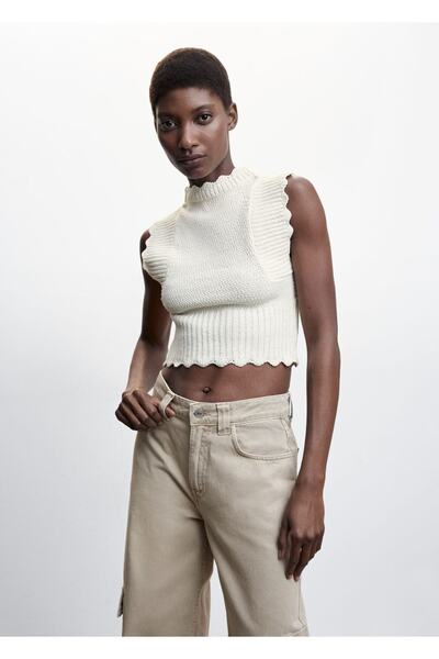 MANGO Woman Open Back Knit Top