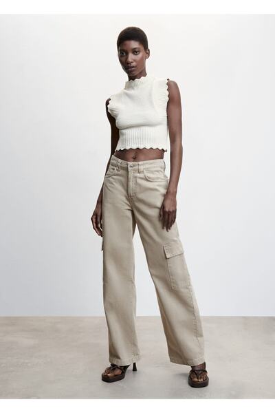 MANGO Woman Open Back Knit Top