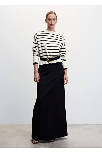 MANGO Woman Oversize Çizgili Kazak