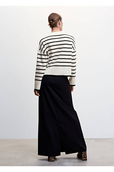 MANGO Woman Oversize Çizgili Kazak