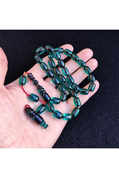 Vip Kehribar مسبحة كاتالين شفافة باللون الأخضر البترولي| إيبو سيكر