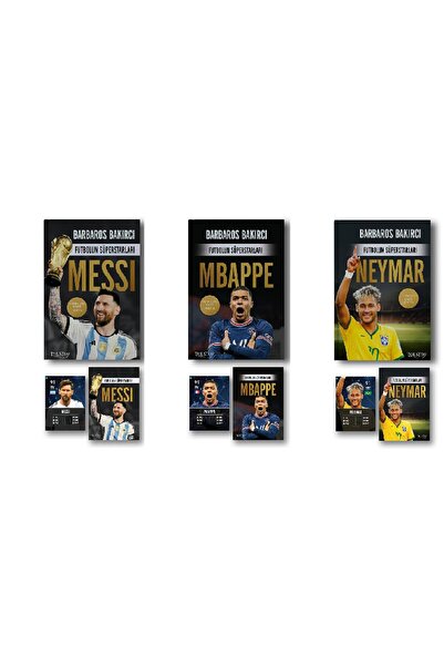 Tolstoy Yayıncılık FUTBOLUN SÜPERSTARLARI : MESSİ + MBAPPE + NEYMAR 3 Kitap Set