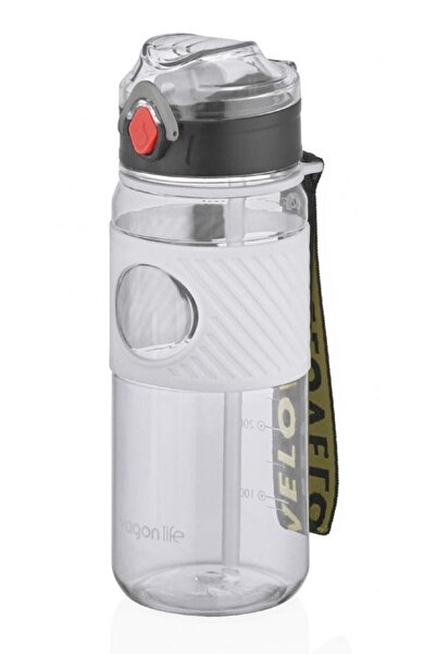 Vagon 600 ml Gray Flask with Straw Suitable for Children, Teenagers and Adult...