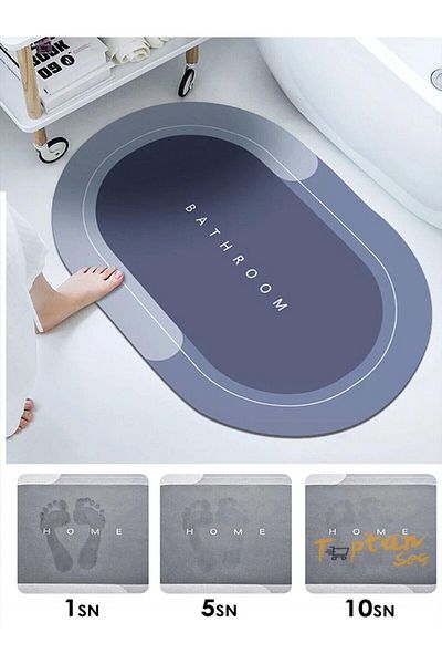 HB LİFE Magic Water Absorbent Χαλάκι Μπάνιου Αντιολισθητικό Χαλάκι Υγρασίας με Βάση 3,5 mm 40x60