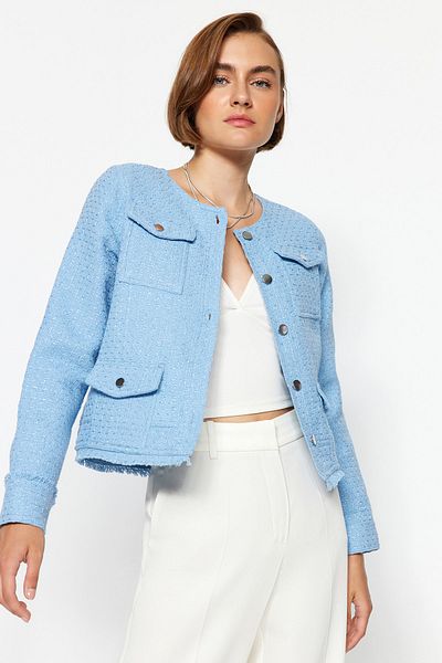 Trendyol Collection Синя ткана куртка Tuvit Regular крою TWOAW24CE00022