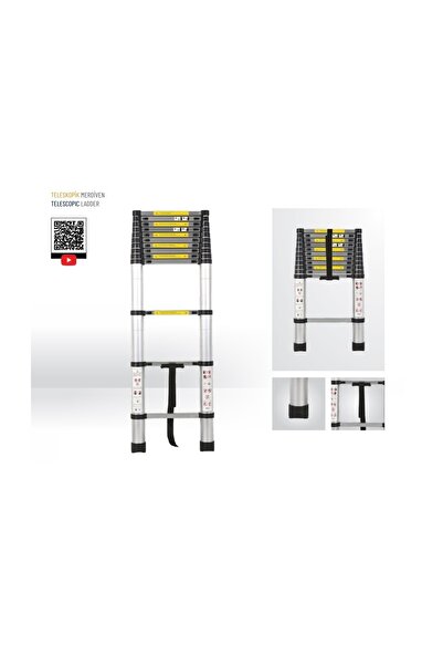 Saraylı Xxx Teleskopik Katlanabilen Aluminyum Merdiven 11 Basamaklı 320 Cm