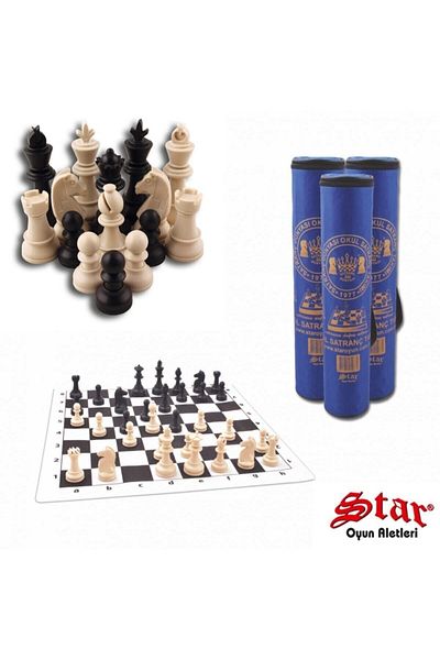 Star Okey Star Chess Set Tournament Team School Set Quality Cloth Bag with Shoulder Strap