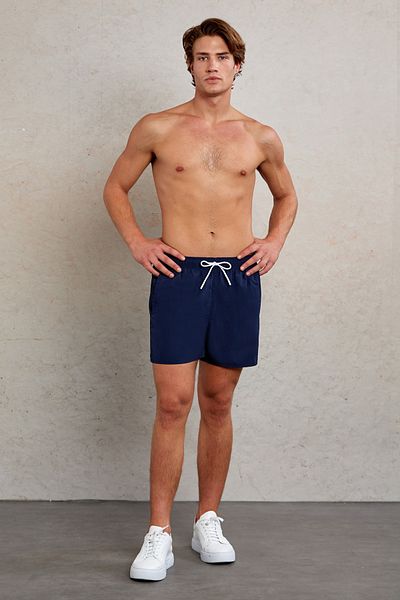 Hatemoğlu Σορτς κολύμβησης με ίσια πλαϊνή τσέπη Navy Blue Dynamic Fit