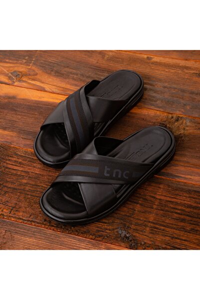 Tamer Tanca Genuine Leather Men's Slippers - 876 401 Erk Trlk Y22 Daily Use