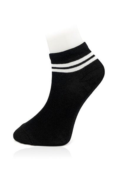 Line Smart Pack of 12 Women's Striped Cotton Seasonal Booties Socks