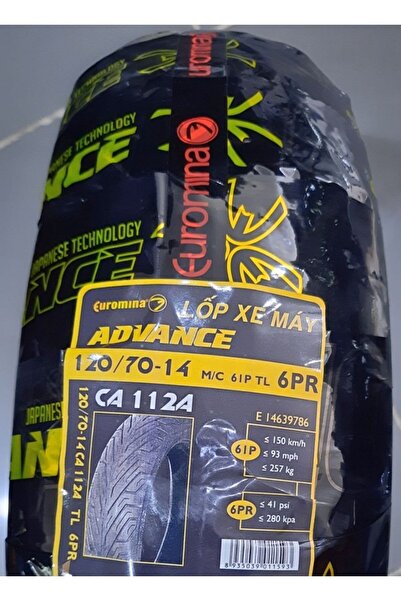 EUROMINA 120/70-14 61p 6kat Ca112a Advance Dubleks Lastik (1207014) 2024 Üretim
