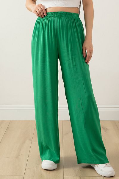 PULLIMM Elastic Waist Wide Leg Comfortable Fit Trousers 2081