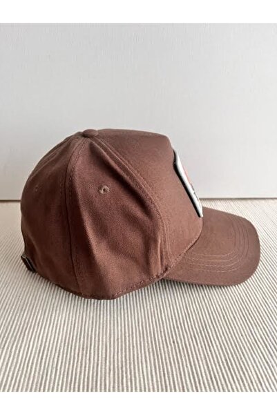 CosmoOutlet Just Ride Ρυθμιζόμενο Unisex καφέ καπέλο με αφαιρούμενο λογότυπο