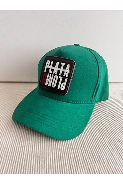 CosmoOutlet Plato Plomo Adjustable Unisex Emerald Green Hat with Removable Logo