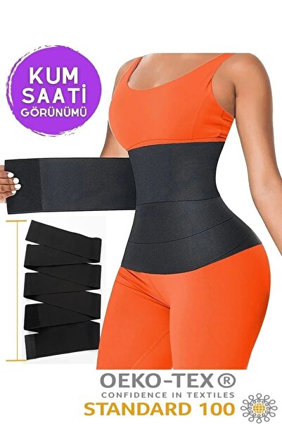 MultiFlexPro Waist Slimming Fat Burner Συσφιγκτικό 4 m Κλεψύδρα Μέσης Κορσέ Μέσης Καουτσούκ