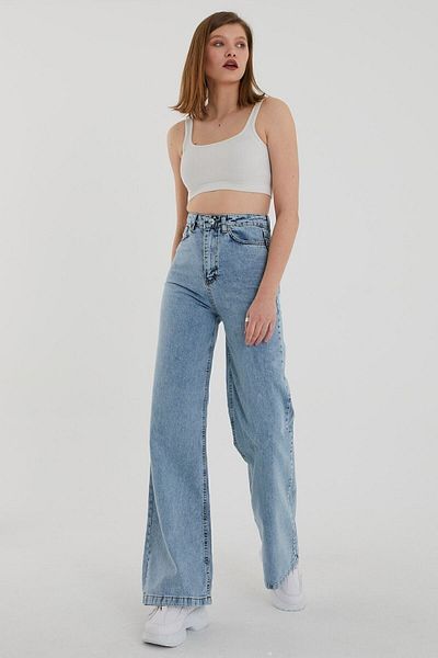 DRC trend Дамски дънки Luna Ice Snow Lycra Super High Waist Casual Palazzo