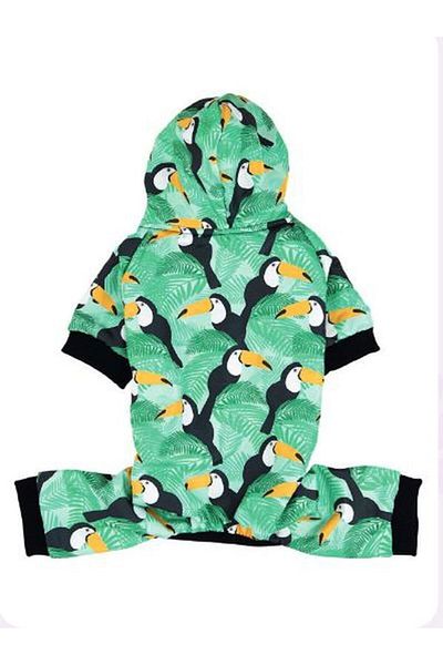 Aşkın Parti Evi Dog Jumpsuit Bird printed raincoat
