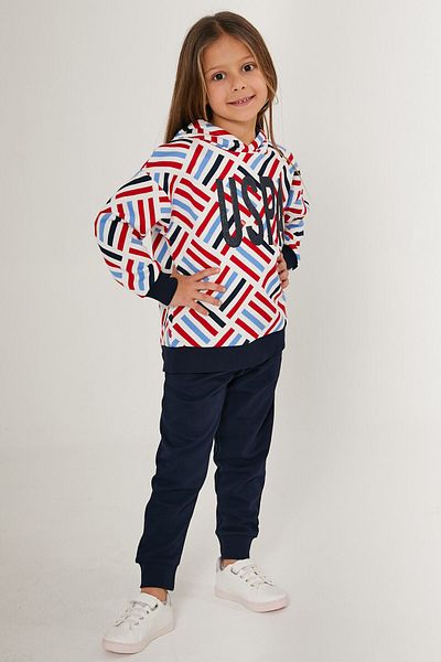 U.S. Polo Assn. ΒΑΣΗ. Σετ αθλητικής φόρμας Polo Assn Eventful White Navy Blue Girls