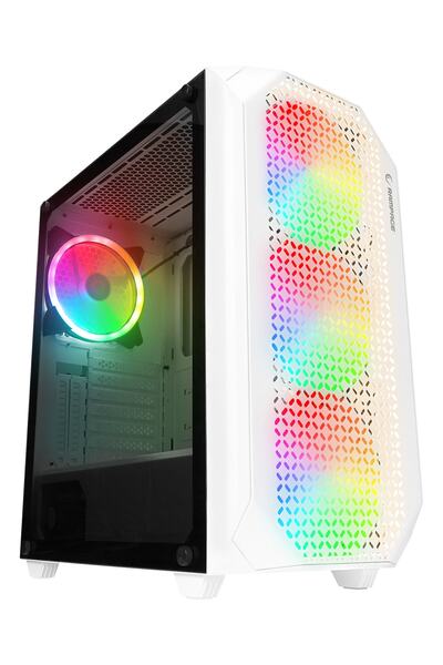 Rampage Zuko 600w 80 Bronze 4x14cm Rainbow Fan Metal Panel Temperli Cam Oyunc...